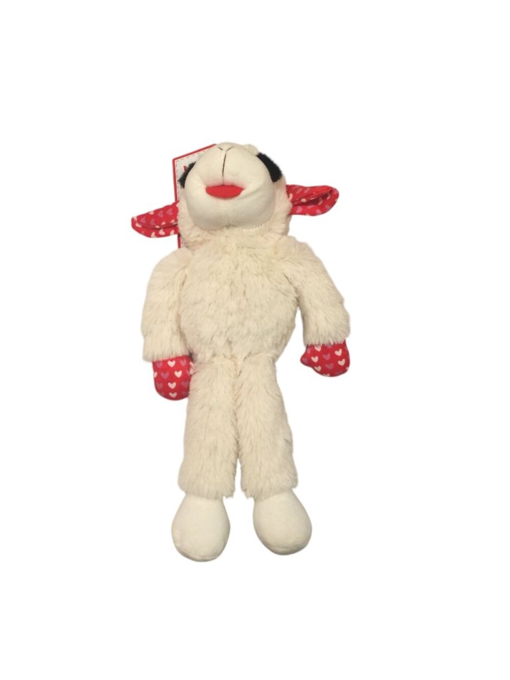 Lamb Chop 14" Large Hearts Floppy Limbs Squeak Plush Dog Toy